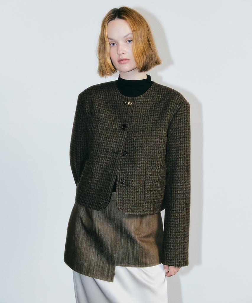 Aeditem Poche Tweed Jacket - Brown