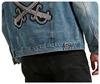 Xintang Men's Rhinestone-Studded Denim Jacket - Plus Size, Heavy Embroidery, Loose Fit Outwear