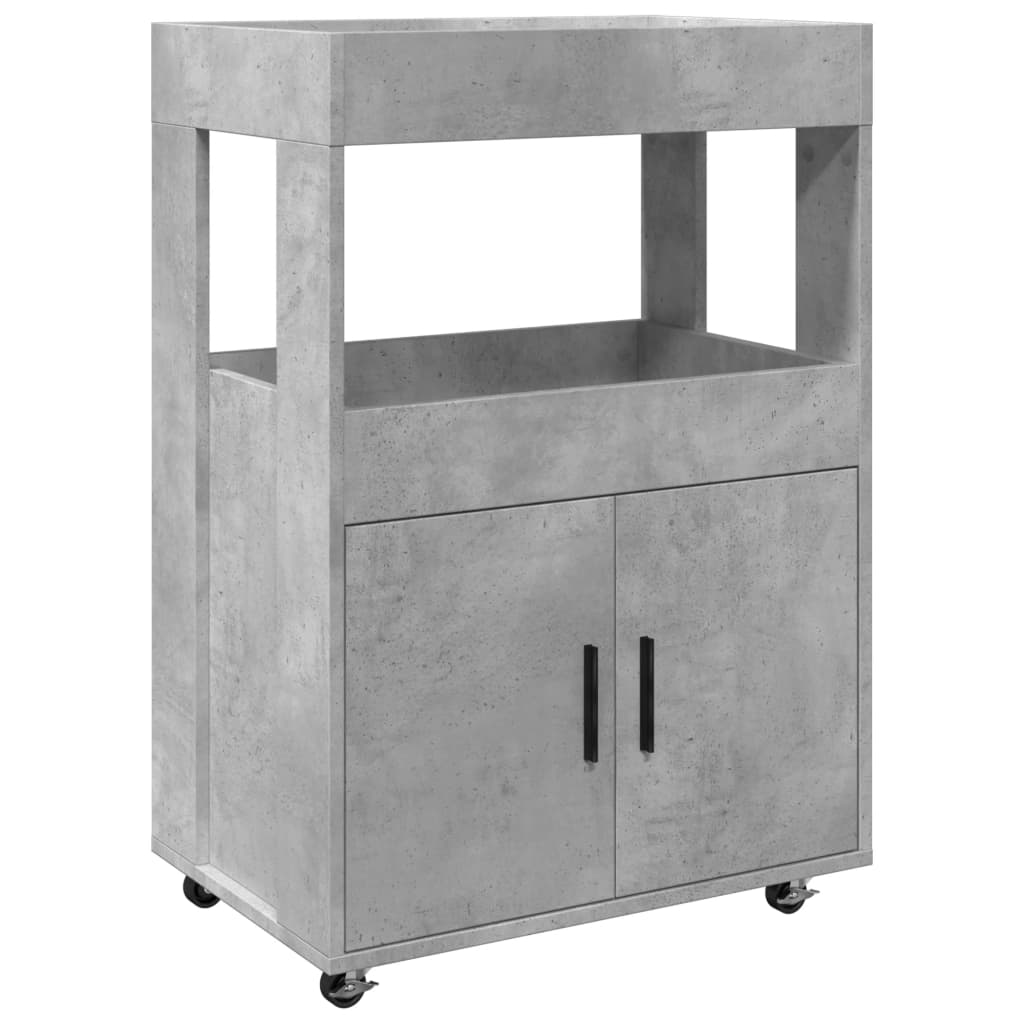 Vidaxl Bar Cart, Concrete Gray, 60X39.5X89 Cm