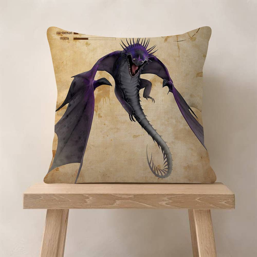 Anime HHow To TTrain Your DDragon Cushion Cover Car Throw Pillow Case For Sofa Car Christmas Gift