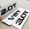 3D ABS Car Letters Rear Trunk Badge V10 V6T 2.0T Logo Sticker Emblem For  Audi A4 A5 A6 A7 A8 Q/S/RS/SQ Series Auto Accessories