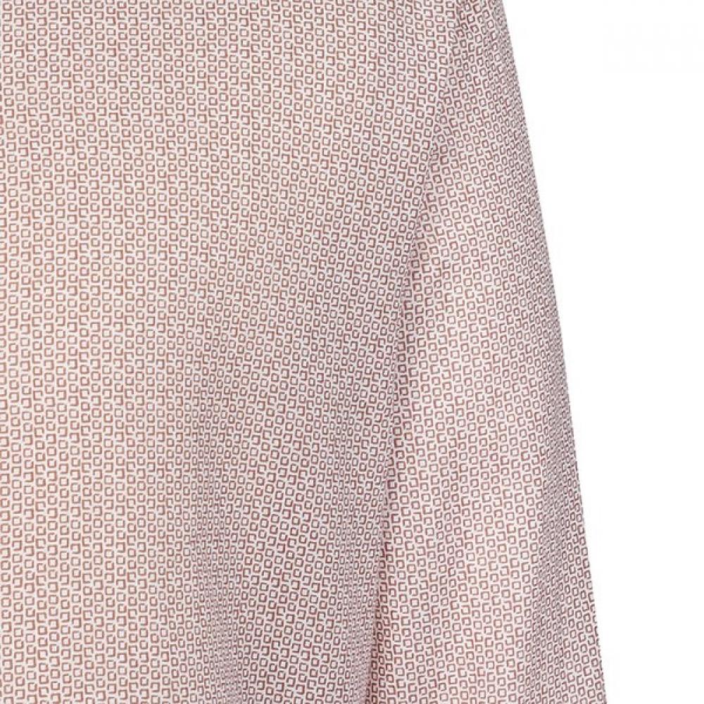 Vanbrough Luxurious Linen Blend Square Print Classic Shirt Bossg1071 Bw