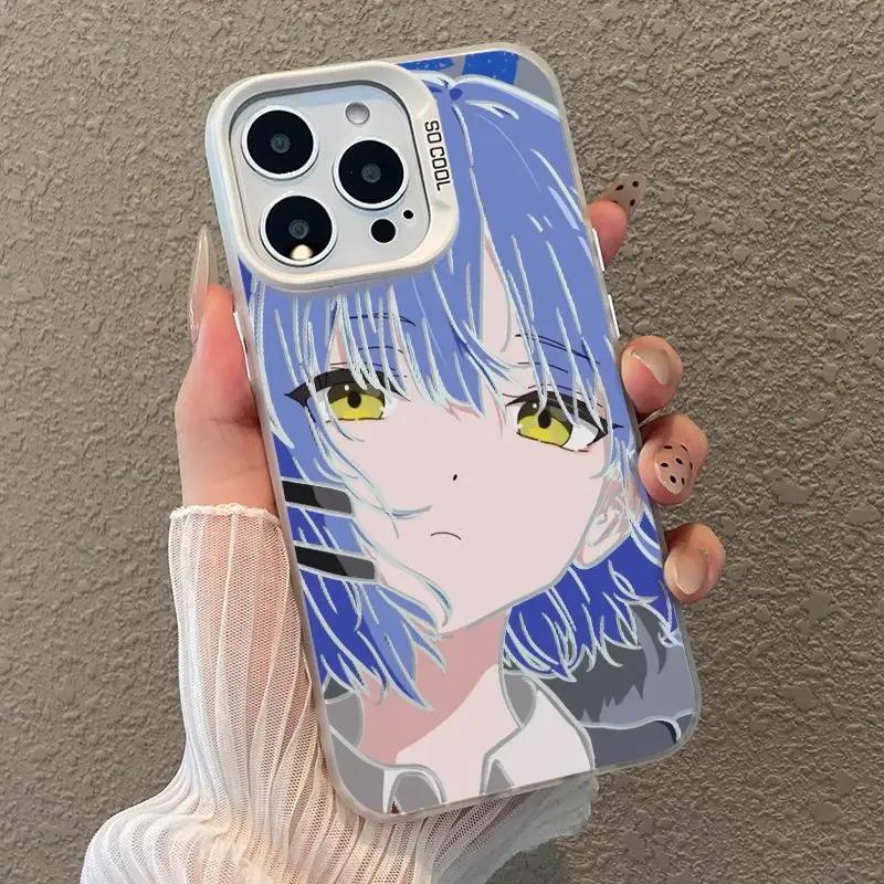 Cute Anime Bocchi The Rock Casing For Iphone 17 16e 16 15 14 13 12 11 Pro Max Plus 17 Air Armor Cartoon Plating Pink Phone Case