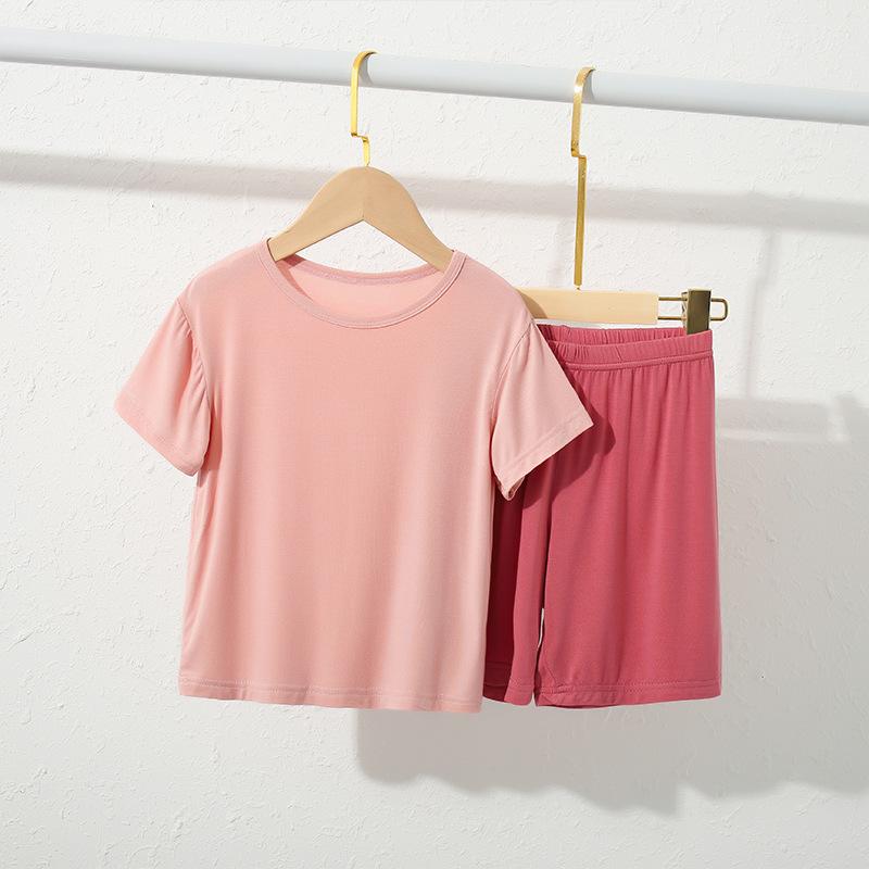 Children's Pajamas Summer Thin Short-sleeved Casual Boys and Girls Set Family Home Wear Set