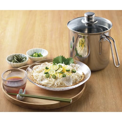 Yoshikawa SJ3355 Deep Saucepan, 16cm, 3.2L, 3200ml, Stainless Steel with Glass Lid, Induction and Direct Heat Compatible, Simple Design