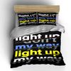 Text design with stripes. Bedding sets Duvet cover sets Duvet covers Pillowcases(1* Duvet Cover 2* Pillowcases without duvet insert)