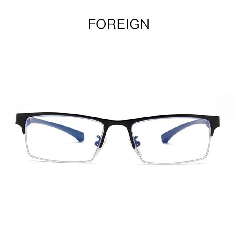 Blue Light Blocking Semi-Rimless Nearsighted Glasses Metal TR90 Prescription Eyewear 0 -0.5 -0.75 -1.0 Computer Glasses