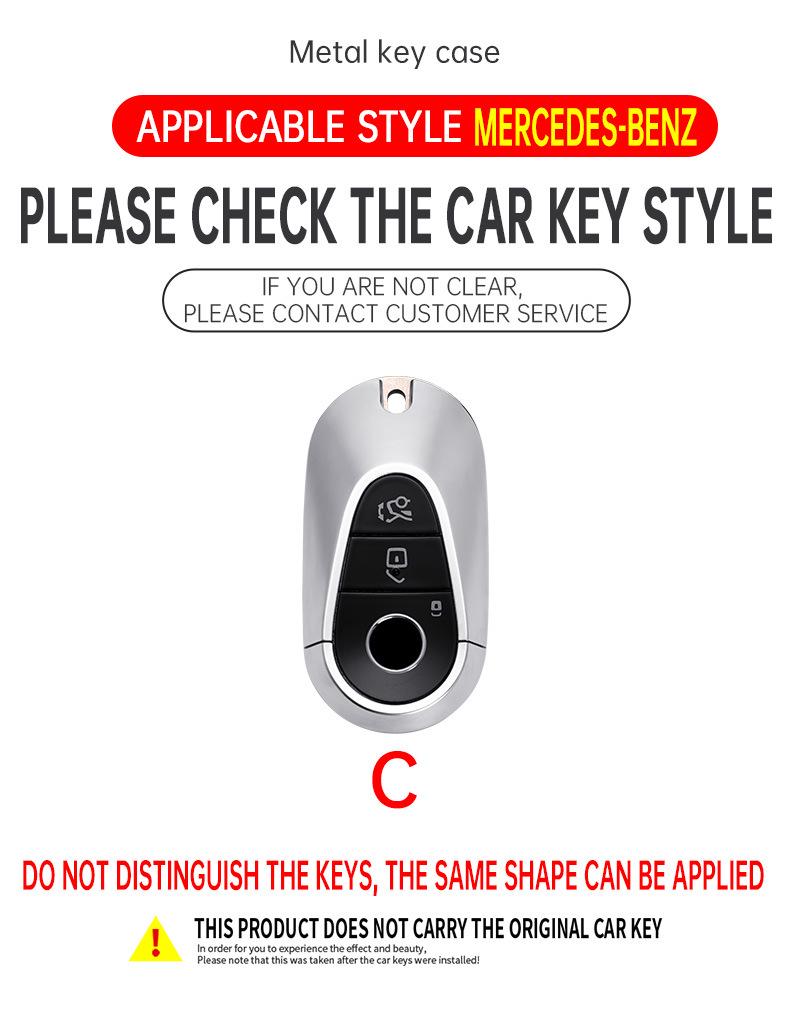 Compatible Mercedes-Benz Key Covers for E300L/E260/C260L, GLB200, GLC300L, S-Class, GLE350.