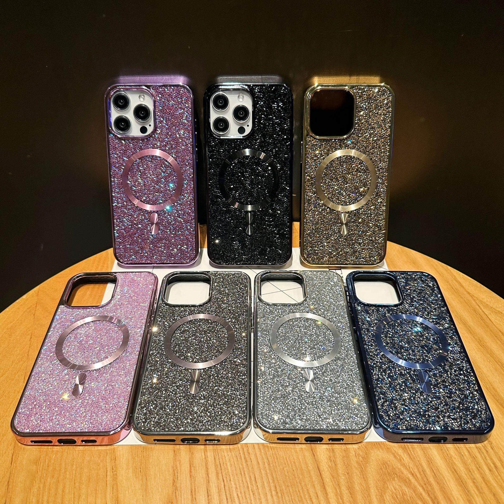 

Suitable for IPhone16PROMAX Phone Case, Apple 15 Luxury 13 High-end Fashion 14 Magnetic Protective Case Apple 16 чёрный