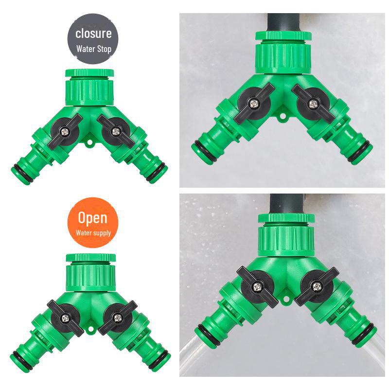 Y-Type 3-Way Adjustable Ball Valve Diverter for Greenhouse Irrigation