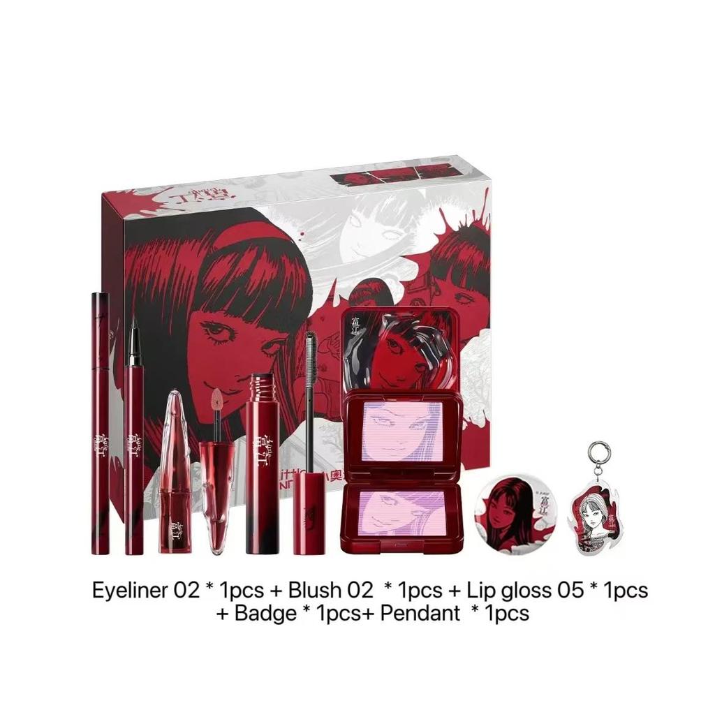 LITTLE ONDINE Limitierte Geschenkbox 3D Floating Shadow Rouge-Palette Lippenstift-Tönung Eyeliner-Stift Mascara Rouge Lippenstift Make-up-Set
