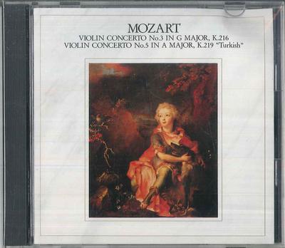 CD MOZART, PINCHAS ZUKERMAN - Violin Concertos Nos. 3 And 5 Turki FDCA561 CBS SONY Japan Classical Used