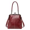 New Retro Style Women's Handbag PU Leather Elegant Shoulder Bag Large Capacity Waterproof Crossbody Bag Daily Use