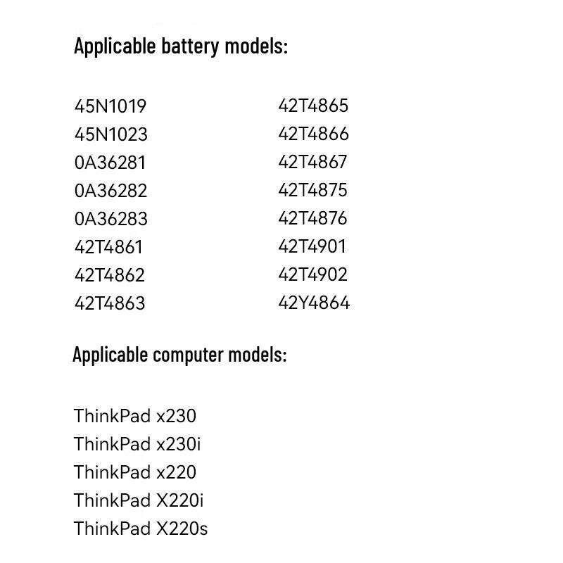 llano High Capacity 6-Cell Laptop Battery for ThinkPad X220 X230 Series