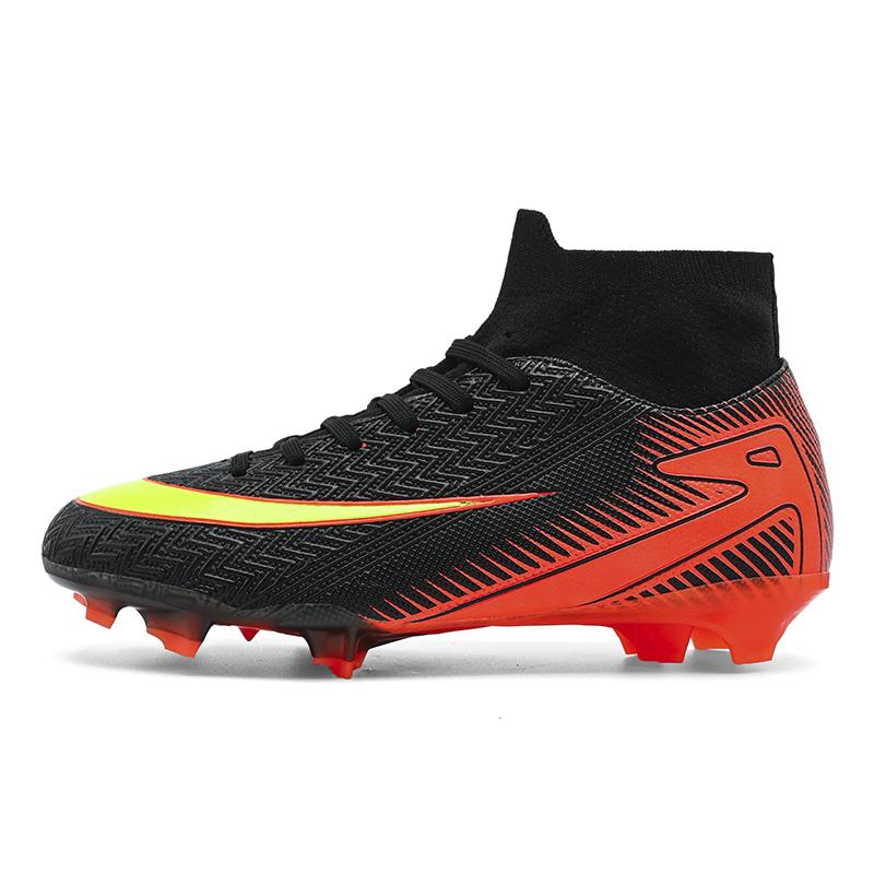 New Men Soccer Boots Society Indoor Cleats Football Shoes Match Long Spikes Sneaker Breathable Ultralight Training Drop Shipping