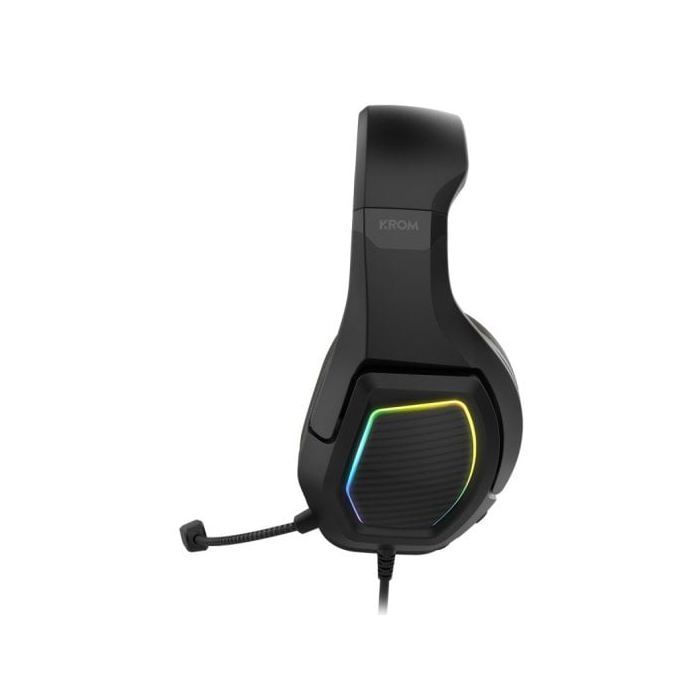 Casque - krom - nxkromkanjibk - son virtuel 7.1 - éclairage rvb - 50 mm