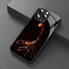 Cool Scorpion Tempered Glass Black Phone Case For iPhone 11 12 13 14 15 16 17 Pro Max 17 Air 7 Plus XS X XR Shockproof Cover
