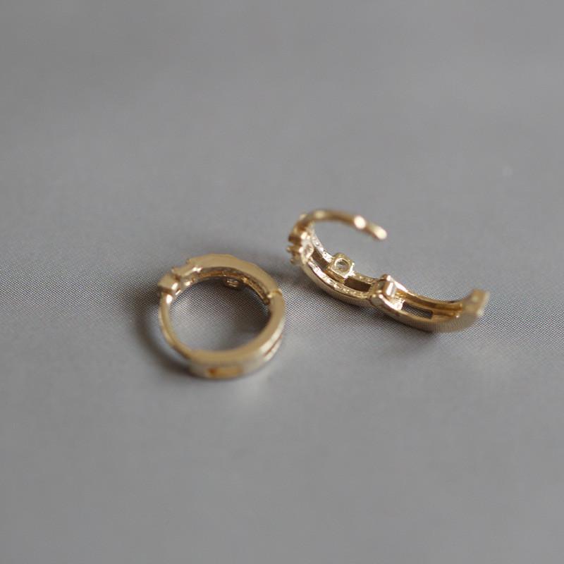 Orecchini Rotondi Semplici Intarsiati in Zircone Argento Sterling 925 per Donna Accessori Gioielli Temperamento Classico Dea Regalo