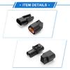 2 Pin ABS Sensor Connector Plug Kit Compatible for Mitsubishi, Waterproof 2.2 mm Series Plastic Black Male Female Wire Terminal Connector