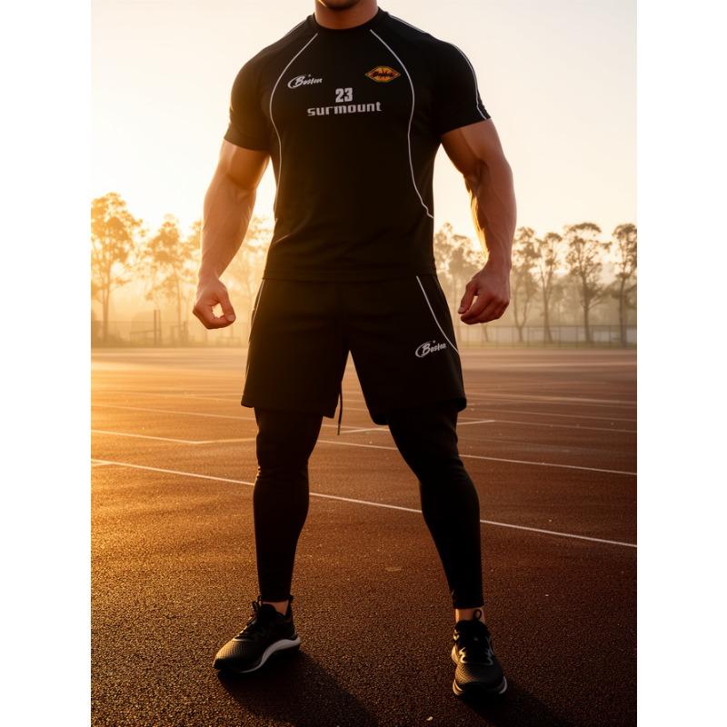 Black sports suit for outdoor activities S