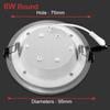 LED Panel Light Round Glass Panel Downlight 6W 9W 12W 18W Ceiling Recessed Lights Spot Light Indoor Lamps AC85-265V
