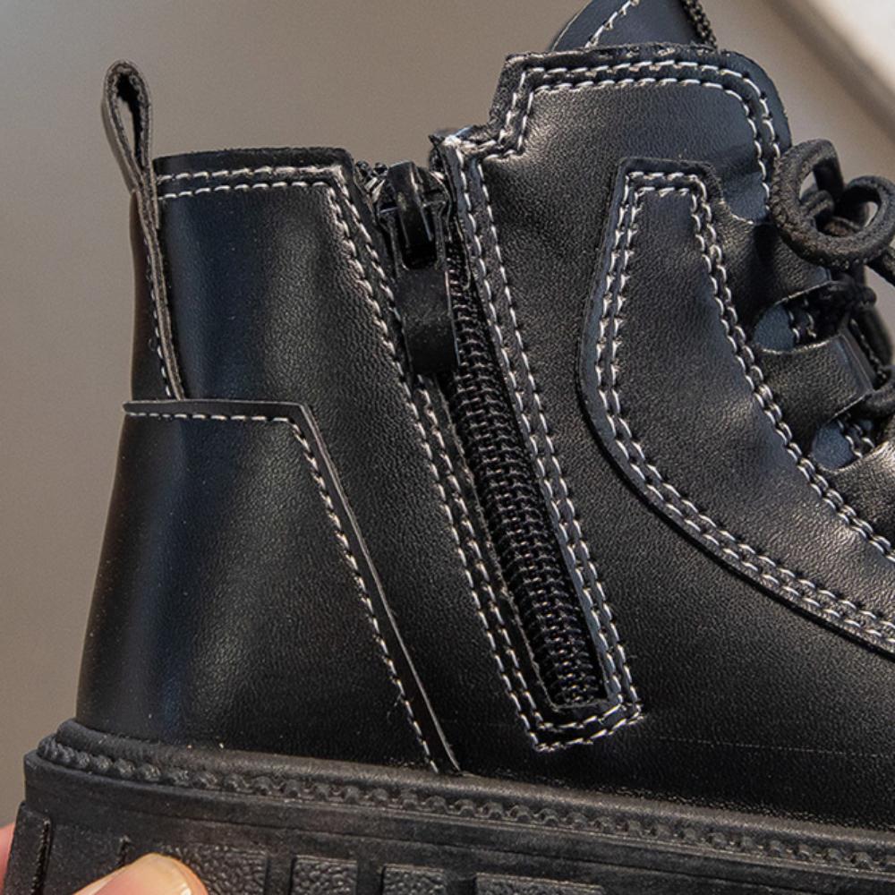 Buty dziecięce Dziewczęce buty na miękkiej podeszwie Krótkie buty Chłopięce skórzane buty Brytyjska moda Pojedyncze buty