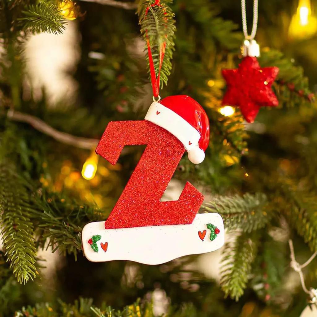 DIY Christmas Tree Decoration, Letter Pendant, 26 Letters, Home Holiday, Xmas Ornament, New Year, Nativity Decoration