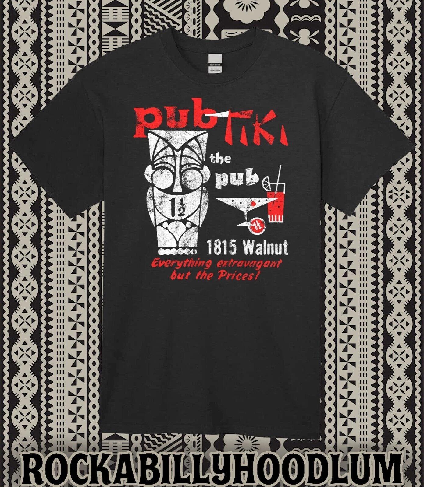 Retro Tiki Art Tee T Shirt Cotton Mug Bar Restaurant The Pub Tiki XL