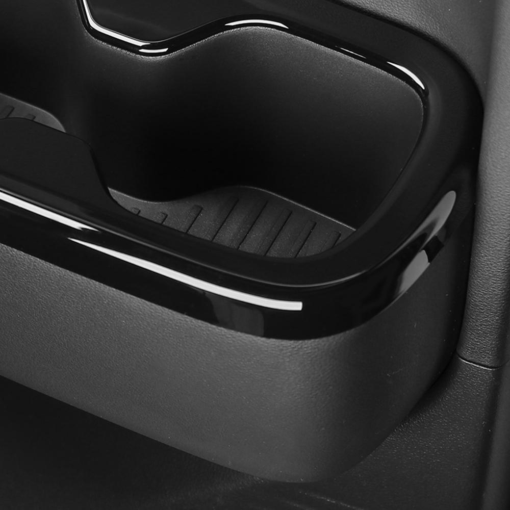 For Hyundai Santa Fe MX5 2026 2026 Carbon Fiber Wood Grain Style Car Inner Second Row Water Cup Holder Cover LHD