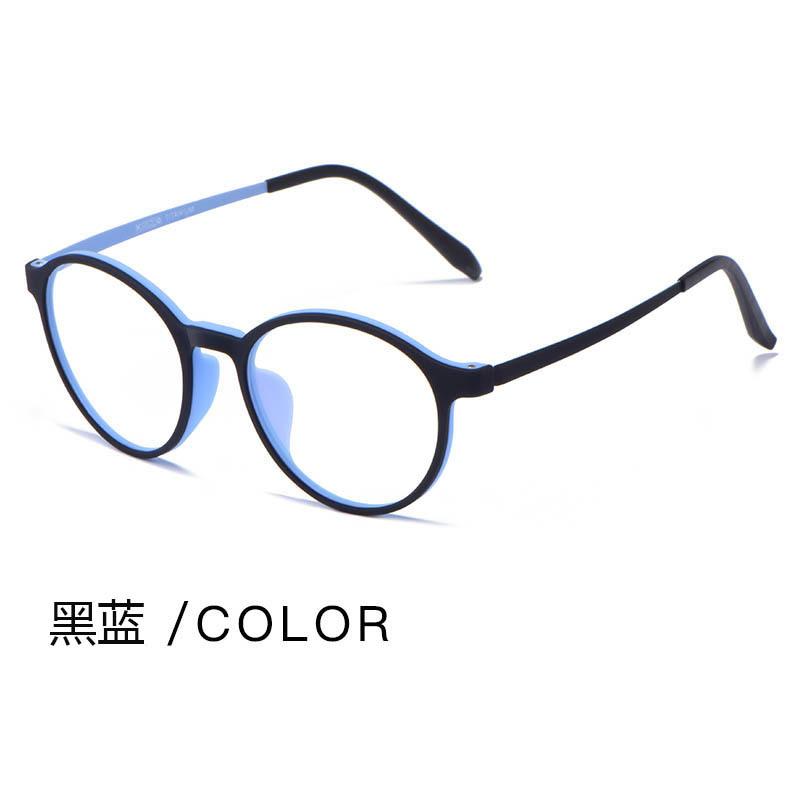Super Light Comfortable Rubber Titanium Eyewear Anti Blue Light Round Reading Glasses For Men Women Retro Flexible Eyeglasses