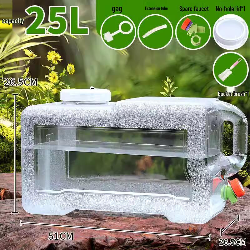 

Відро для води на вулиці з краном, великий пластиковий бак для зберігання для автомобільних подорожей та домашнього використання