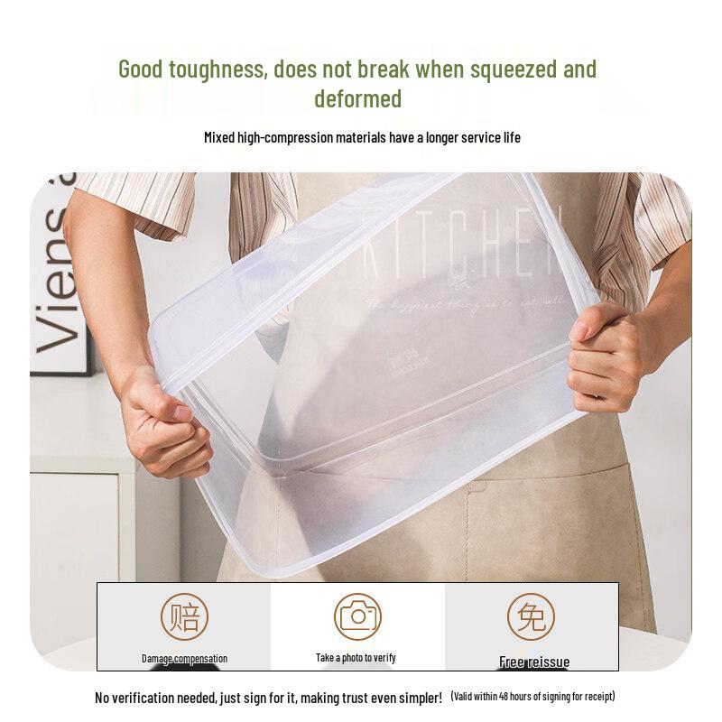 ZISIZ Plastic Transparent Food Storage Container