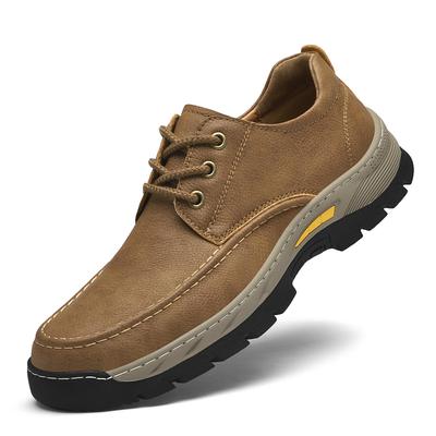 Outdoor Schnürschuhe Herren Rutschfeste Lässige Lederschuhe für Herren Abriebfestes Wanderschuhwerk Klassisch Bequem Klettern