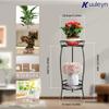 Gartenarbeit Pflanzgefäß Blume Zimmerblume stilvoller Garten Blumenständer für perfekt für Wohnen Büro Regal, Innenbereich, 2-stöckig, Ständer, Regal, Ständer, Regal, Eisen,