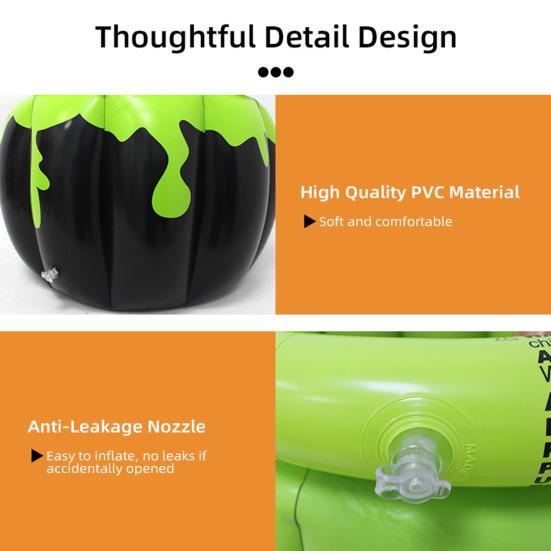 Inflatable Cauldron Cooler Halloween Witch Cauldron Ice Bucket Summer Party Drink Container Beverage Holder for BBQ Party Supplies
