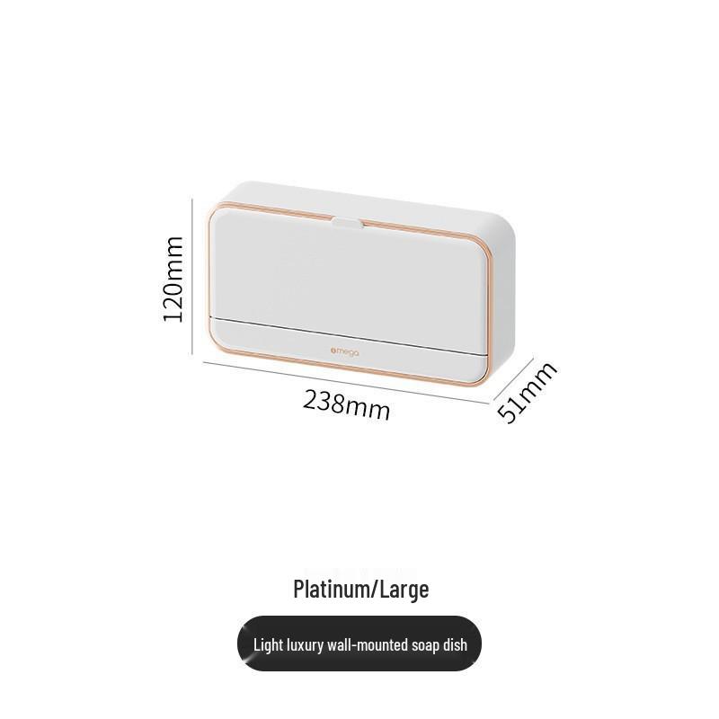 Creative Wall-Mounted Bathroom Soap Holder with Lid and Drainage