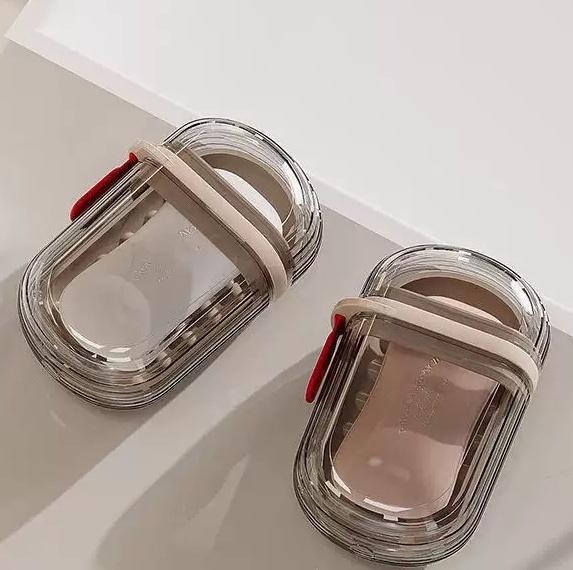 Fashion Portable Sealed Waterproof Soap Box for Travel, Hiking, and Camping - Draining Design