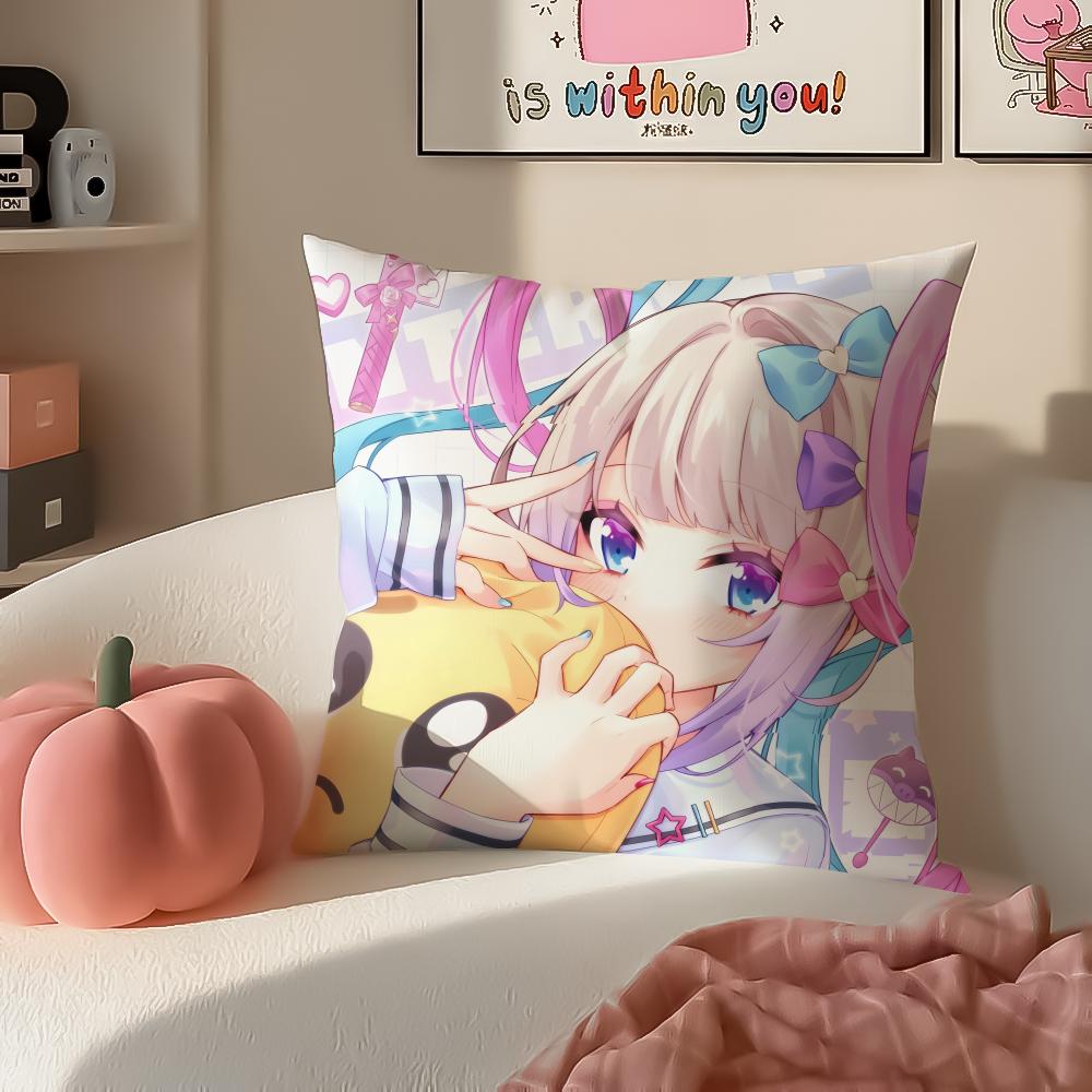 Addictive Satirical Game NNeedy Streamer Overload Cushion Cover Pillowcase Short Plush Invisible zipper Room Sofa Cushion Cover