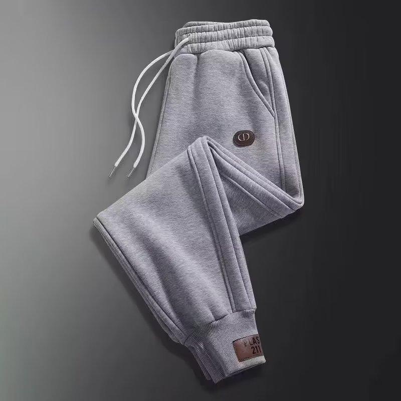 Casual pants men s autumn and winter fleece thickened large size men s sweatpants versatile trend loose sweatpants M