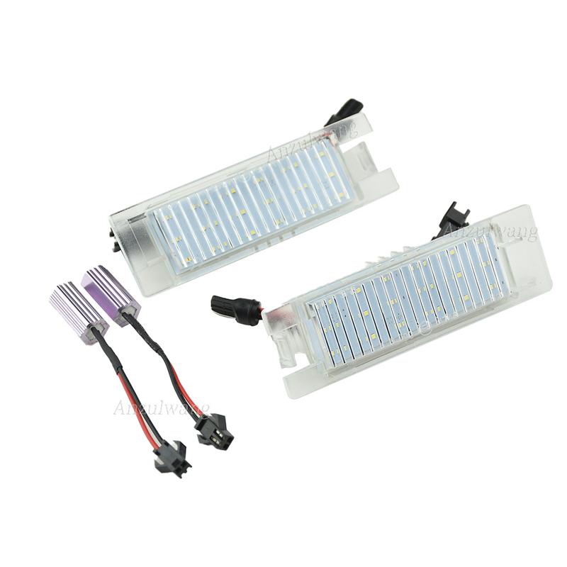 2x LED Number License Plate Light Lamp Assembly For Fiat 500L 500X Bravo Brava Grande Punto Evo Tipo Doblo Linea Car Styling