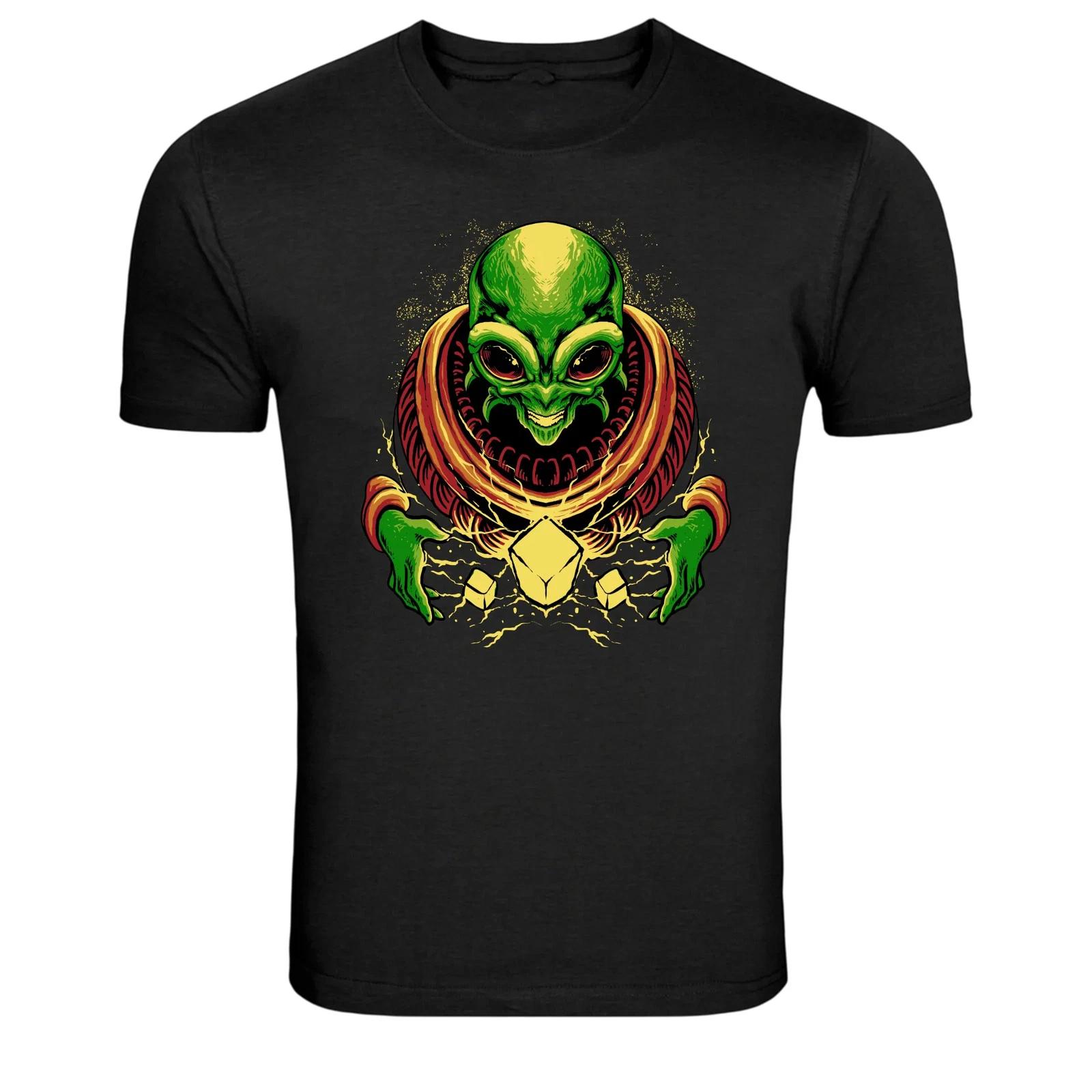 Creepy Alien Monster Graphic T-Shirt Sci Fi Creature Horror Tee XXXL