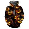 Autumn Lantern Pumpkin Pattern 3D Printed Hoodies Fashionable Casual Sports Long Sleeved Men's Hooded Sweatshirts