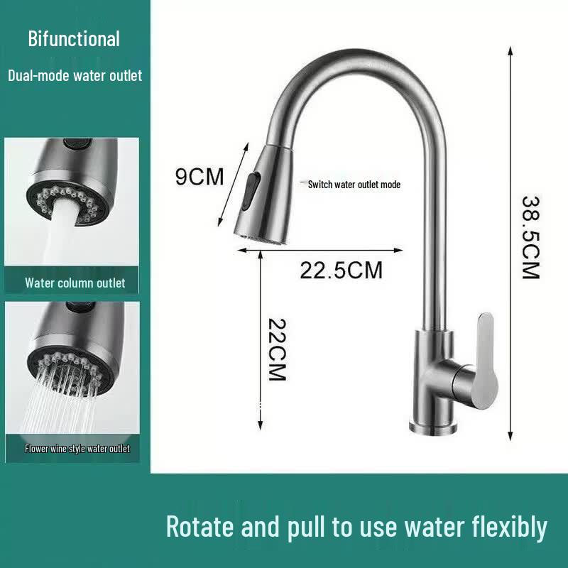 Xibaomu Kitchen Pull-Out Hot & Cold Faucet