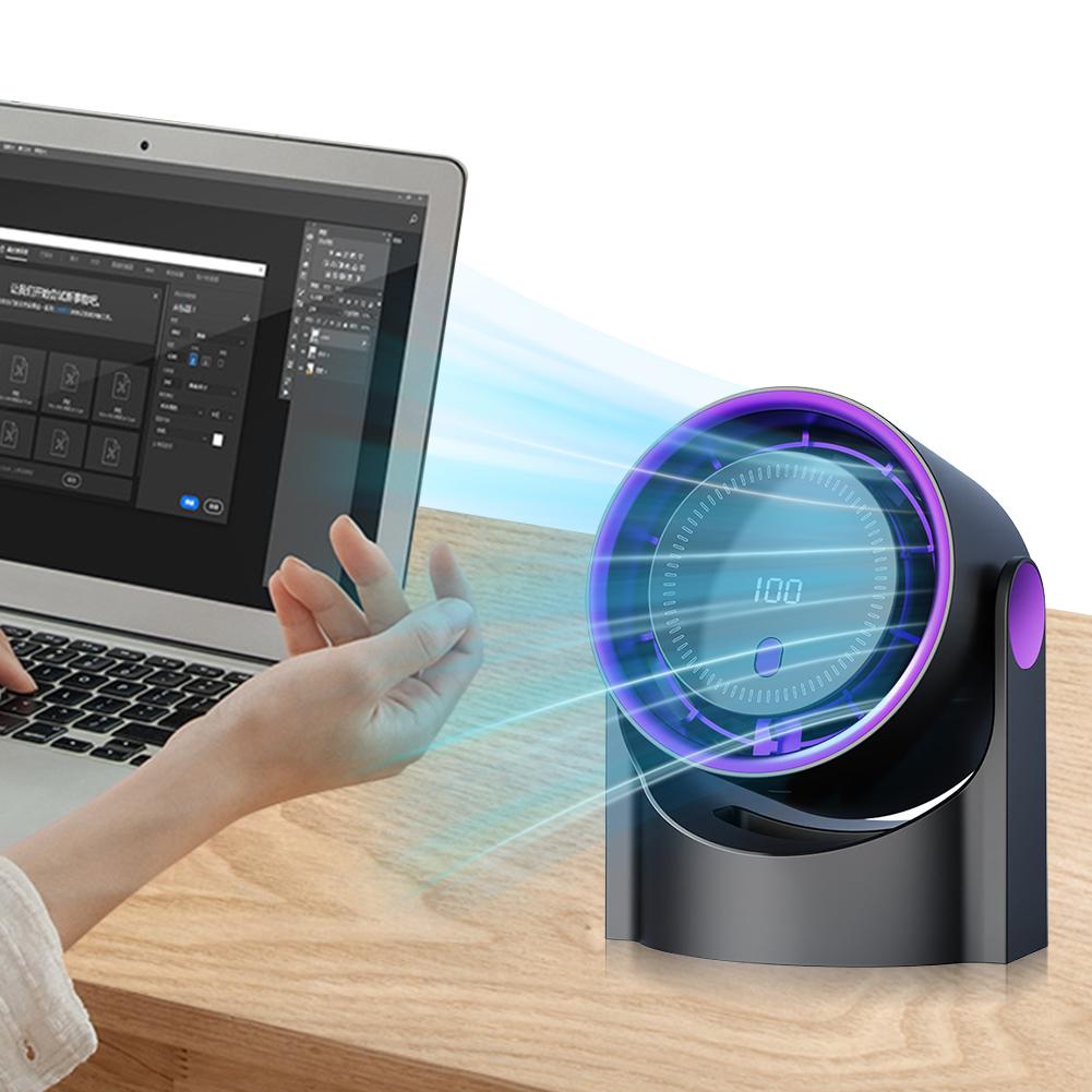 100 Level Portable Bladeless Fan Digital Display High-Speed Circulating Fan Electric Personal Fan for Outdoor Travel