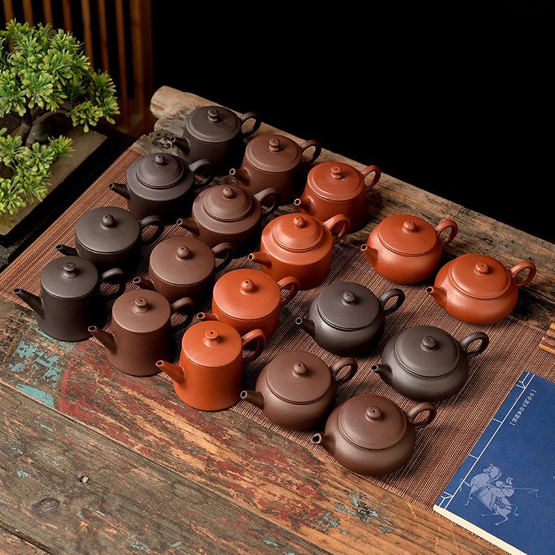 Small Hand-pulled Zhu Mud Teapot, Purple Clay Pot, Xishi Pot, Hanwa Furnace, the Pot Can Be Cut Off from Water.