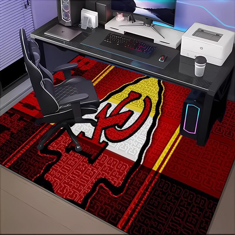 Kansas City Chiefs Logo Rug Game Carpet, Floor Mat for Bedroom Living Room Entryway Rug, Home Decor Idea Gift for Christmas Birthday
