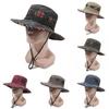 Ethnic Style Geometric Pattern Design Neutral Casual Denim Fisherman Hat For Outdoor Sun Protection