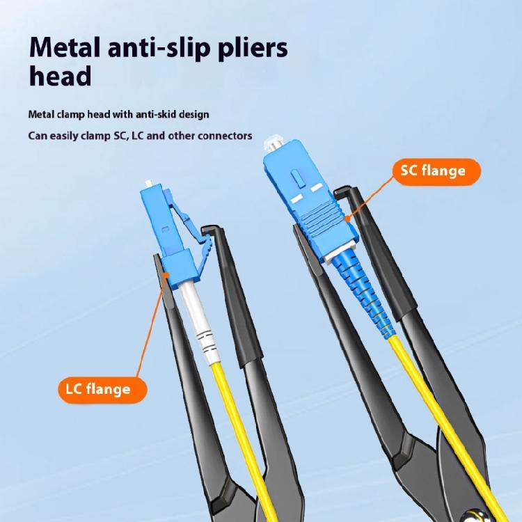 Ergonomic Precise Fiber Optical Plugs Extractors Tool With Metal Jaw Construction Fit for Reliable LC Connector Handling