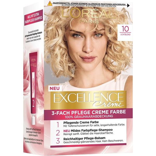 

Краска для волос L Oreal Excellence 10 Насыщенный блонд 1-й