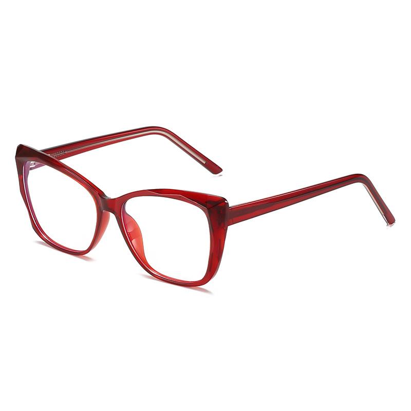 Retro fashion cat eye flat mirror, men's and women's personalized decorative plain glasses frame, can be equipped with myopia optical frame